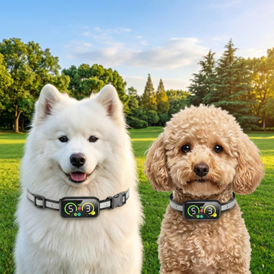 Automatic Anti-Bark Collar with 4 Modes & 7 Adjustable Sensitivity for Barking Howling Whining, IP67 Waterproof, for Large Medium Small Dogs, Indoor/Outdoor