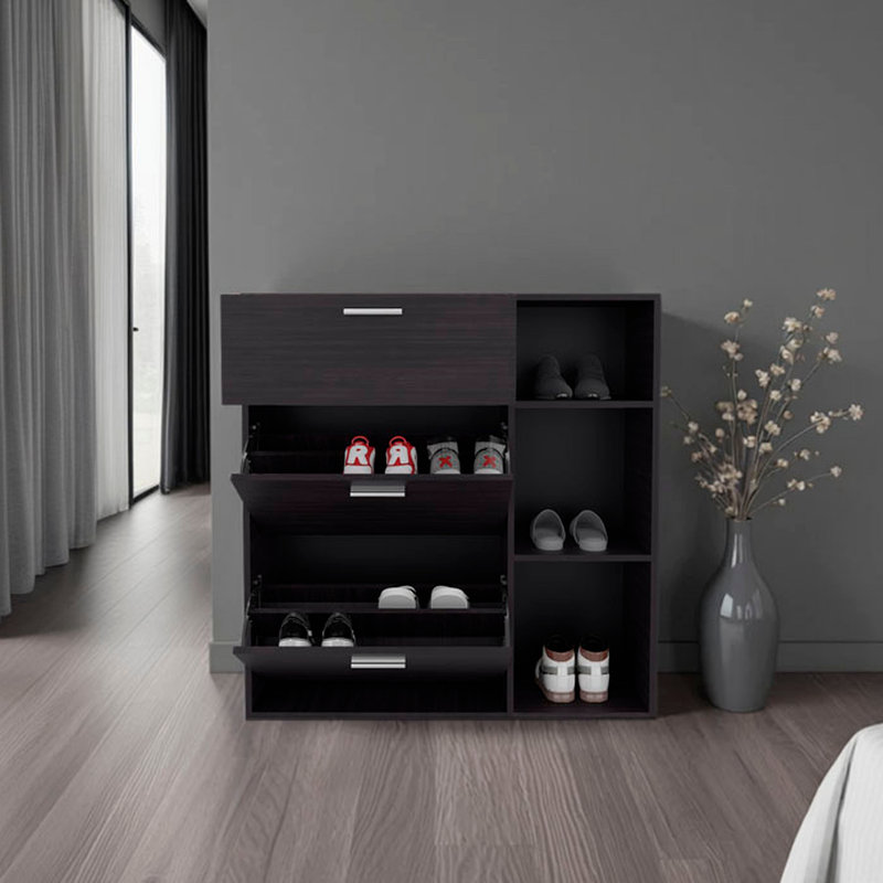 Range-chaussures H 39,6 po, 2 portes, 1 tiroir, 3 tablettes