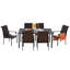 Ensemble de salle à manger rectangulaire pour 6 personnes 63,38 po-88110482-88110483
