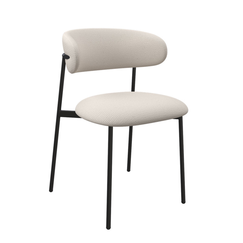 Luna Fabric Dining Chair, Ivory