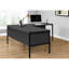 Bureau d'ordinateur de 48 po pour la maison et le bureau, plateau en stratifié gris, pieds en métal noir, table contemporaine Scratch-Workespace, plateau et utilisation quotidienne
