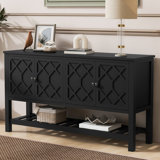 Elegant Entryway Table With Distinctive Polygonal Door Design, Perfect For Study, Entryway, Hallway, Living Room, And Foyer Decor