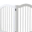 4 barrières en bois massif pour animaux de compagnie, d'une hauteur de 27,6 po, pliables et portatives, pour divers espaces. Grille en bois à 4 panneaux, clôture, portes, couloirs, cuisines. Finition