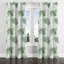 Rideaux occultants à motif floral - rideau vert avec œillets - 1 panneau-797315626-797315630