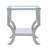 Chrome Glass Square Top End Table