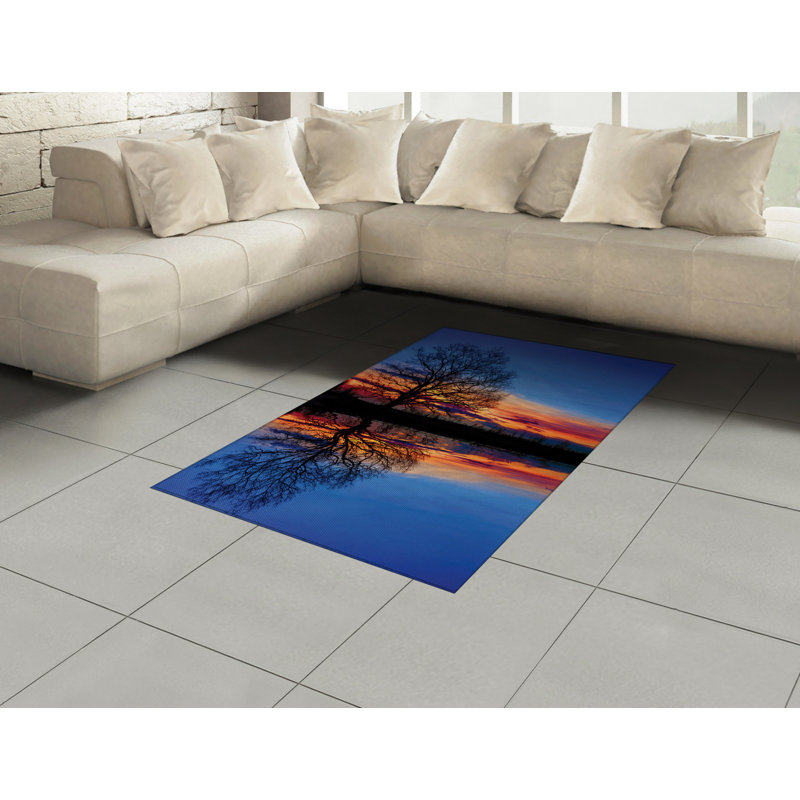 Panorama High Density Long Fiber Poly Threads Decorative Area Rug Carpet, Rectangle 4' x 5'8"