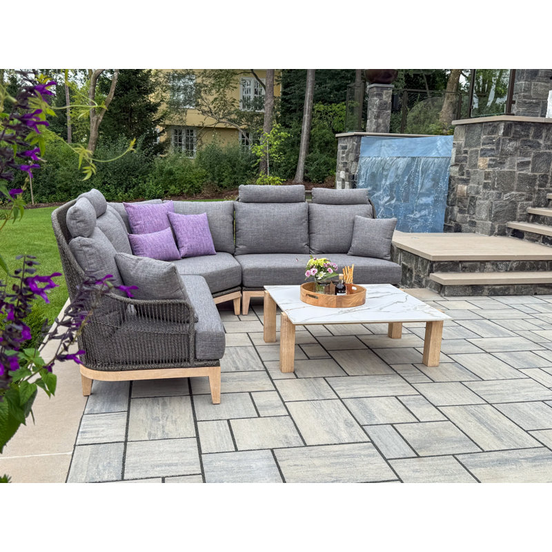 Posey 3 pièces Canapé modulaire gris anthracite