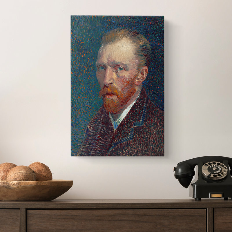 Autoportrait sur toile tendue par Vincent Van Gogh, 8 x 12