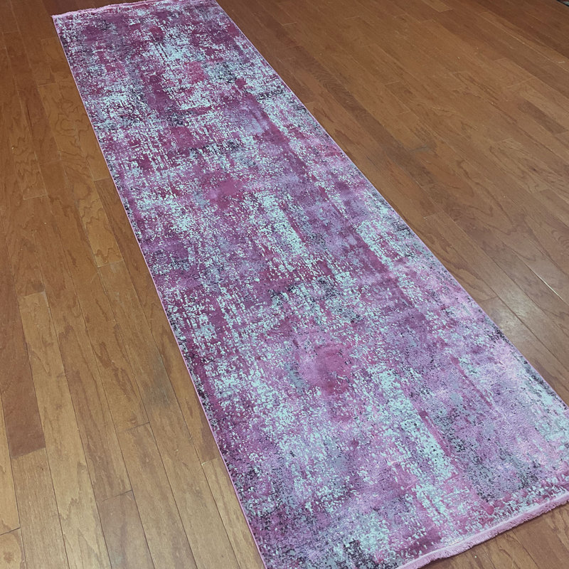 17 Stories Turkish Modern Erased Design Wool & Silk Rug