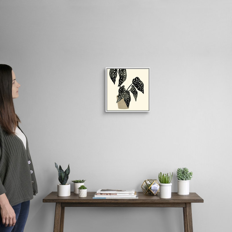 Art mural sur toile Plantling III, H 14 po x l 14 po, Toile avec cadre blanc