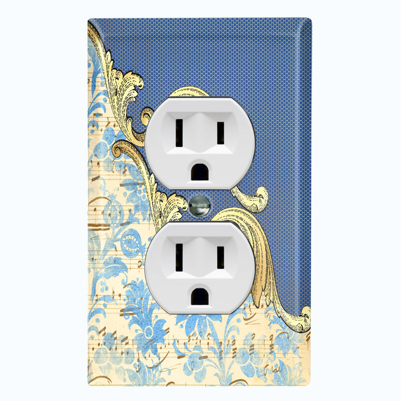 Patterned 1 - Gang Toggle Light Switch Standard Wall Plate