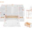 Lit simple blanc avec ports efficaces et armoires polyvalentes - Simplifiez votre espace de rangement intégré et amplement spacieux