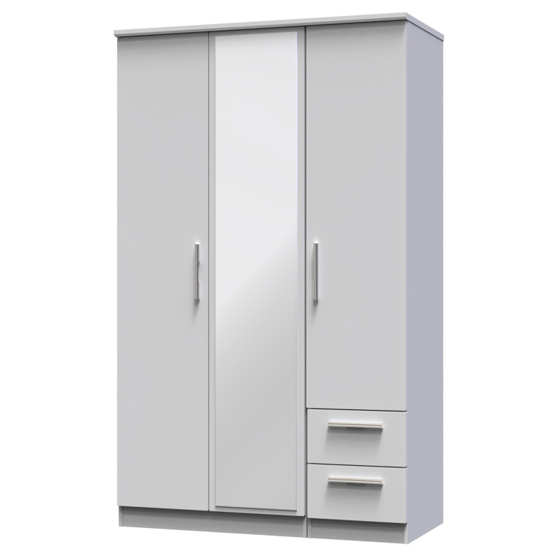 Borgeson Manufactured Wood Wardrobe, Grey Matt