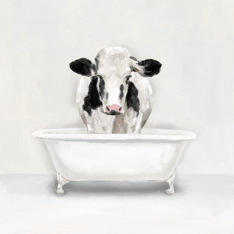 Cow Tub - Wrapped Canvas Print, 30cm H x 30cm W