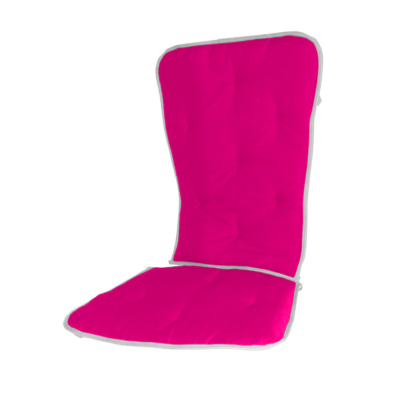 Coussin de siège/dossier à deux tons Uni, Rose vif / Gris
