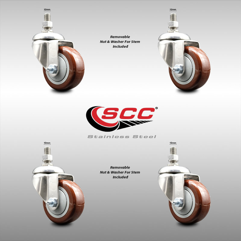 Polyurethane Caster, Maroon