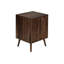 Table d'appoint, bout, table d'appoint, petit, rangement, lampe, stratifié noyer, moderne