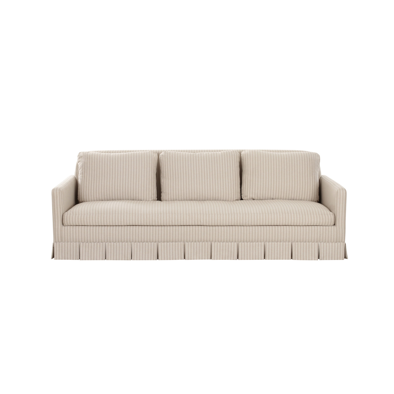 Pellicano 98'' Sofa, Beige Stripe Polyester