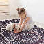 Tapis lavable noir et bourgogne-495147355