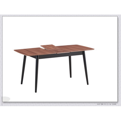 Table de salle à manger extensible Lanae avec rallonge papillon, espaces de salle à manger polyvalents et élégants