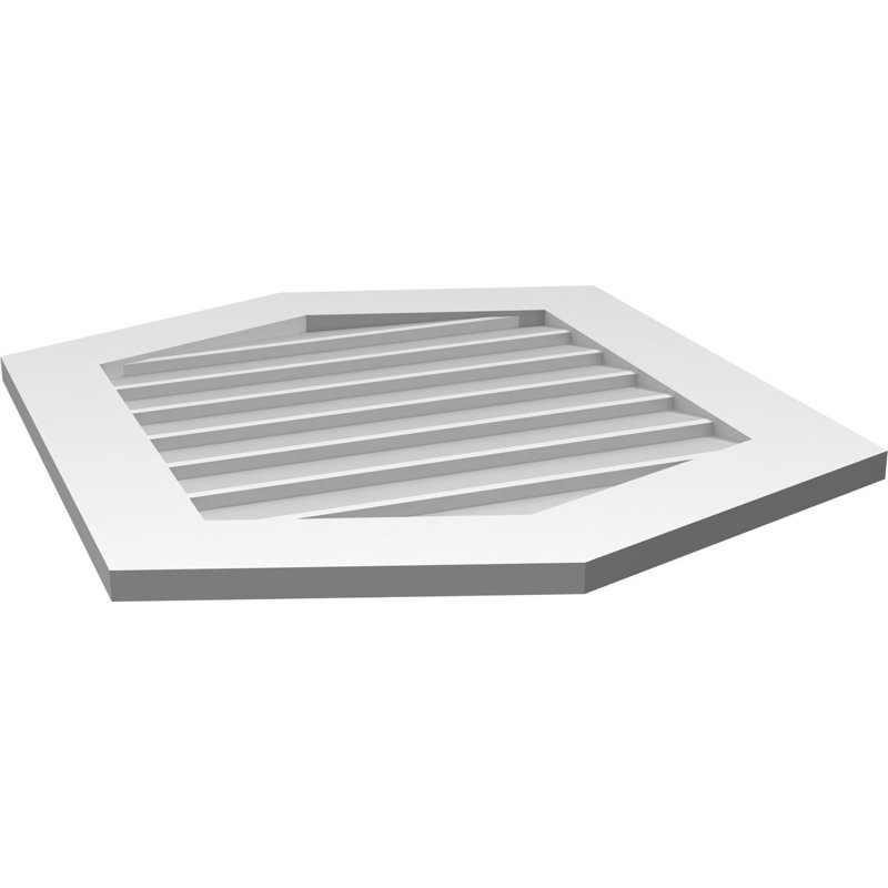 Ventilé vertical à pignon vertical 4/12 po, H 30 po x l 26 po x P 1 po