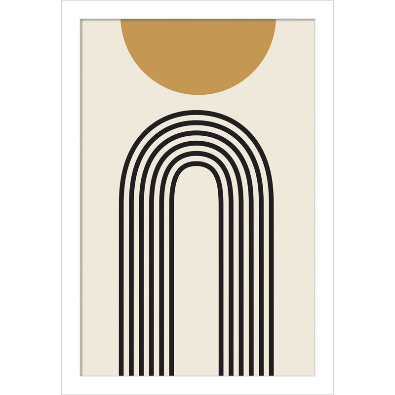 «Retro Mountain Sunrise» par The Creative Bunch Studio - cadre photo, impression sur papier, H 16 po x l 11 po, Noir