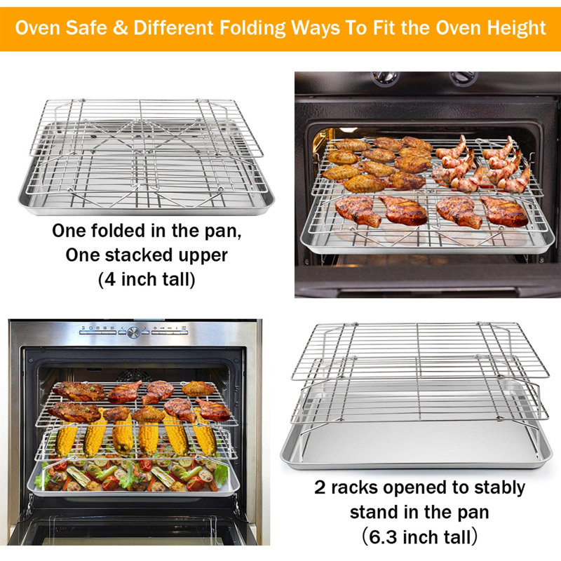 Nbarthome Non-Stick Stainless Steel Cooling Rack