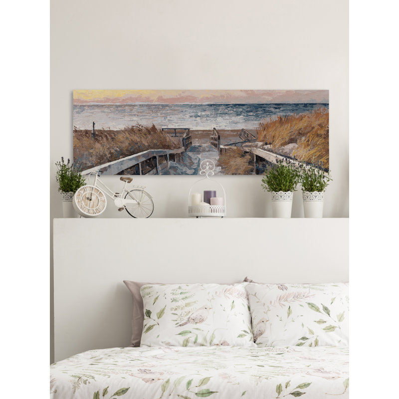 «Inviting Walkway» - peinture panoramique sur toile tendue, H 5 po x l 15 po x P 1,5 po