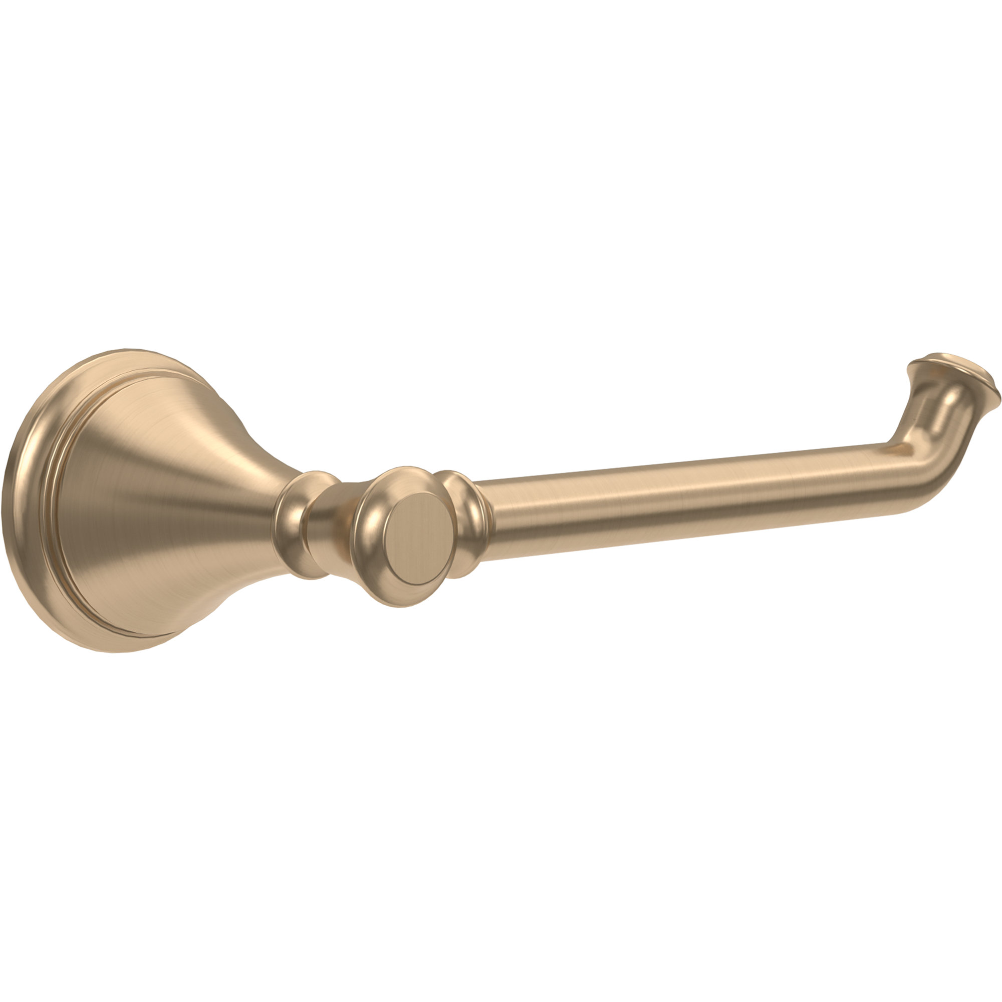 Cassidy Wall Mount Single Post Toilet Paper Holder Bath Hardware Accessory in Polished Chrome, Brilliance Champagne Bronze