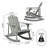 Avemaria Classic Acacia Wood Adirondack Rocking Chair, Weather-Resistant Slatted Outdoor Seating for Patio, Deck and Front Porch-1370615380