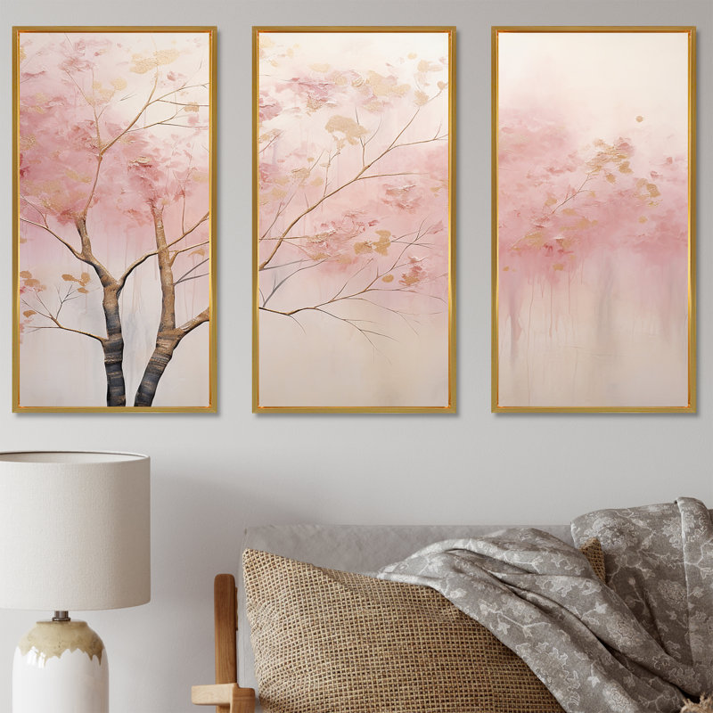 Gainesville - Forest Canvas Art Set, Gold Floater Framed, 32" H x 48" W x 1" D