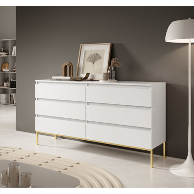 Abrah 150 cm W Chest of 6 Drawers