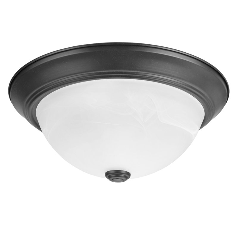 Herkimer Flush Mount, 5.25" H x 13" W x 13" D, Bronze