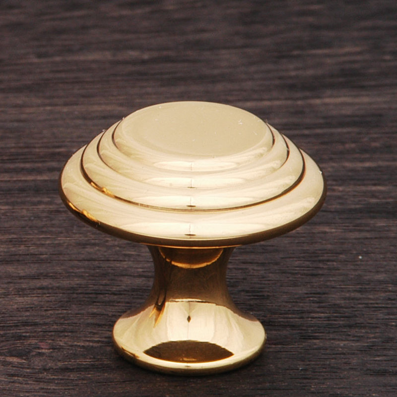 CK Series 1 1/4" Diameter Mushroom Knob, Polished Brass