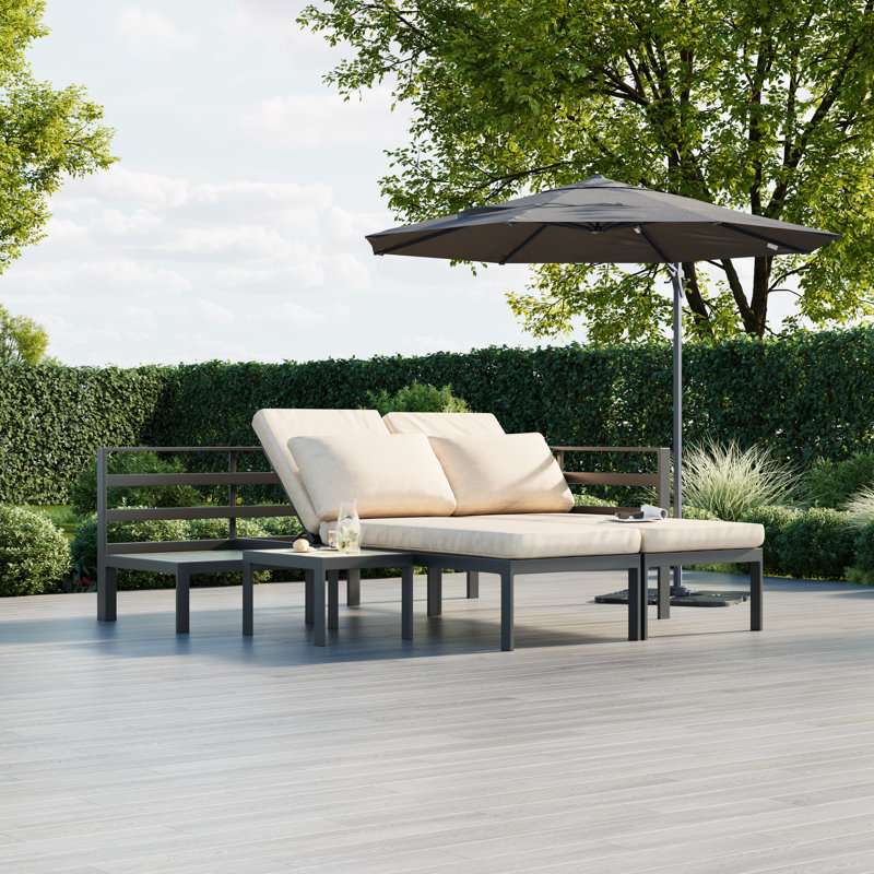 328.5cm Wide Straight Patio Sectional with Cushions