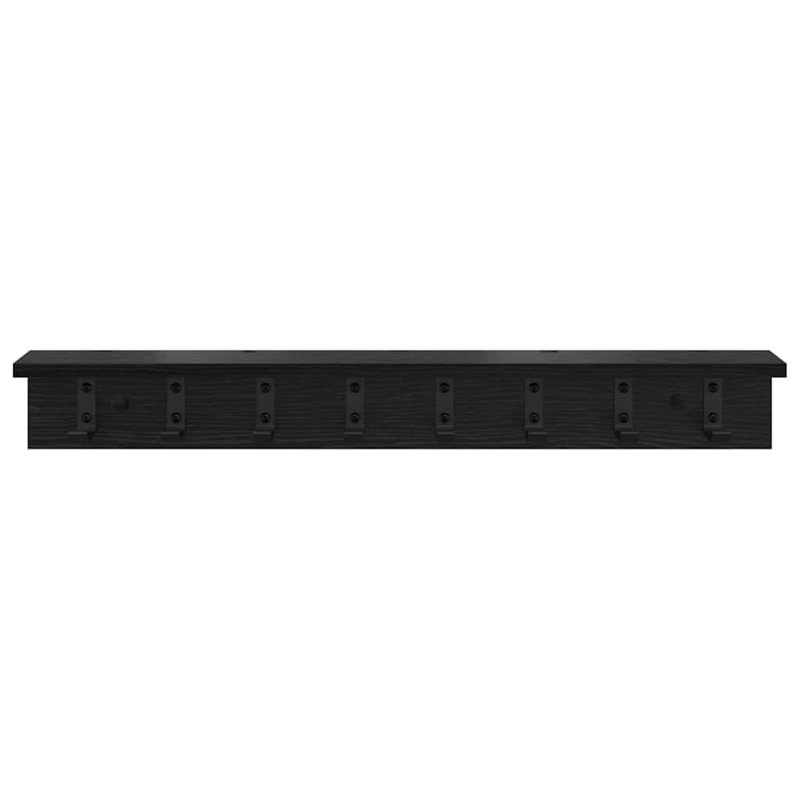 Wall-Mounted Coat Rack 80 X 10.5 X 10.5 Cm, Black Oak