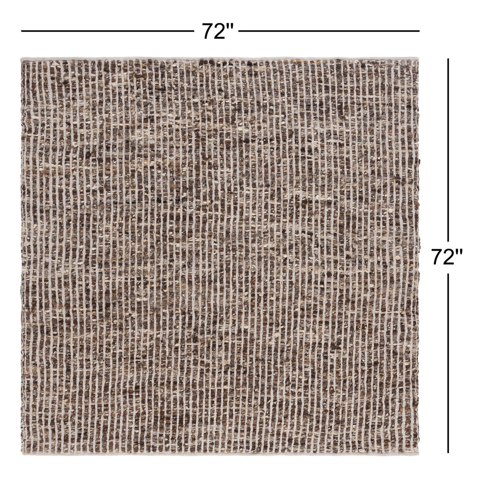 Murdock Ivory Taupe Jute Rug, Square 6'