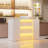 Corwynn 63'' W Rectangular Wood Reception Desk With Drawers And Cabinet, with LED Lights