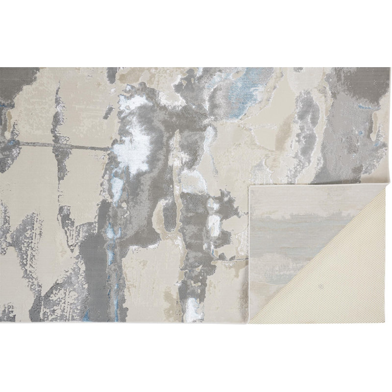 Performance Abstract Indoor Rug, Rectangle 6'7" x 9'6"