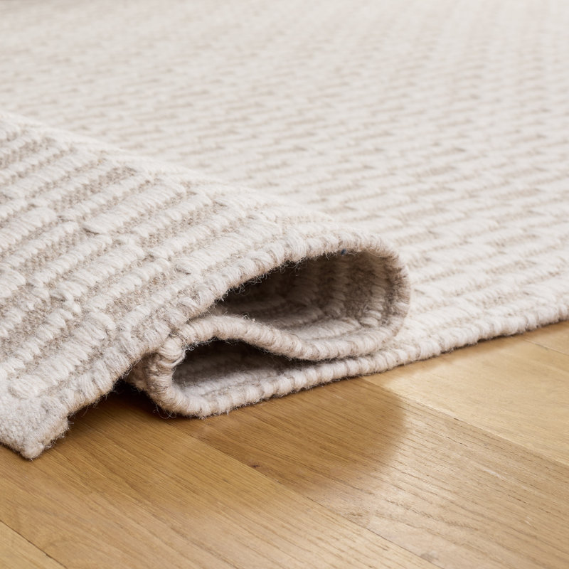 Tapis de couleur unie en coton tissé à la main Vermont, Rectangulaire 3 pi x 5 pi