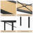 Console Table with Open Rattan Shelf Storage