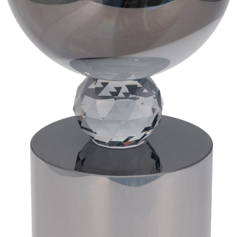 Mani Small Crystal Ball Statuary, 14" H x 4" W x 4" D