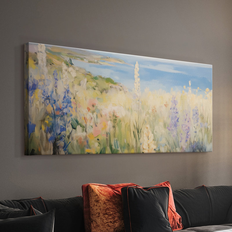 Botanical Series-CCXLVI- Toile tendue avec châssis - Prêt à accrocher, H 24 po x l 48 po