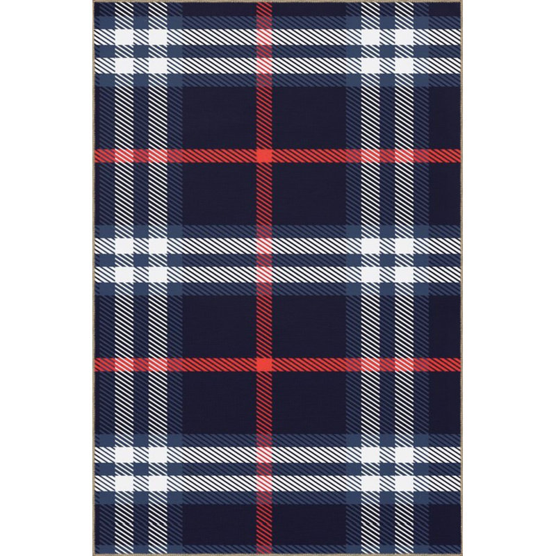 Tapis décoratif à rayures à motif géométrique noir, Sous-tapis rectangulaire de 3 pi 3 po x 9 pi 10 po