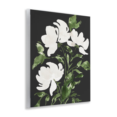 Plaque murale blanche sur fond noir, design par Lucille Price
