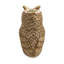 Mocha Check Ceramic Owl Vase