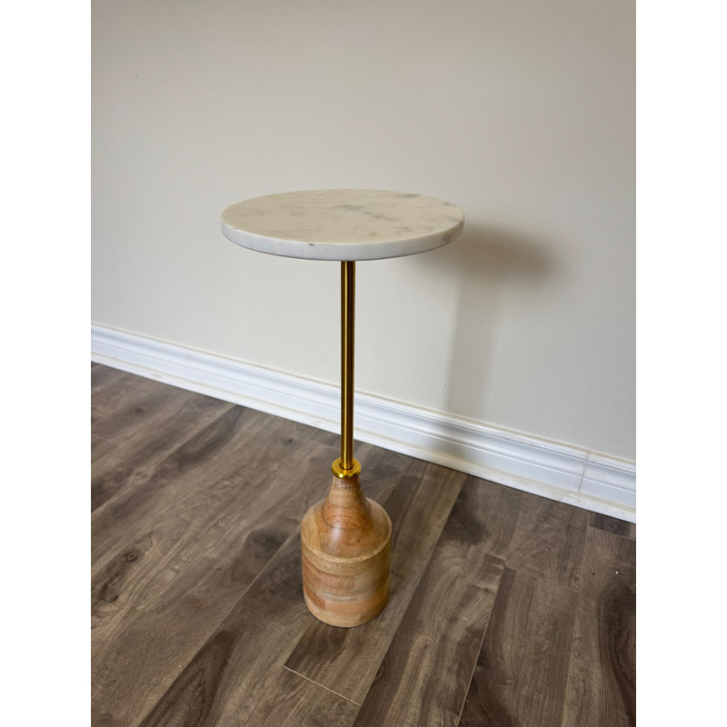 Table d'appoint Cherry, Naturel / or brossé