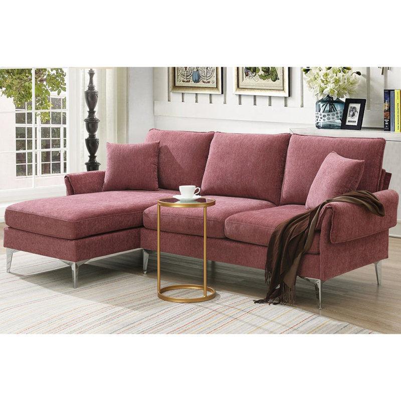 Canapé moderne modulaire en L Chenille