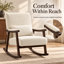 Chaise berçante rembourrée Velarossique Chenille-1655777119