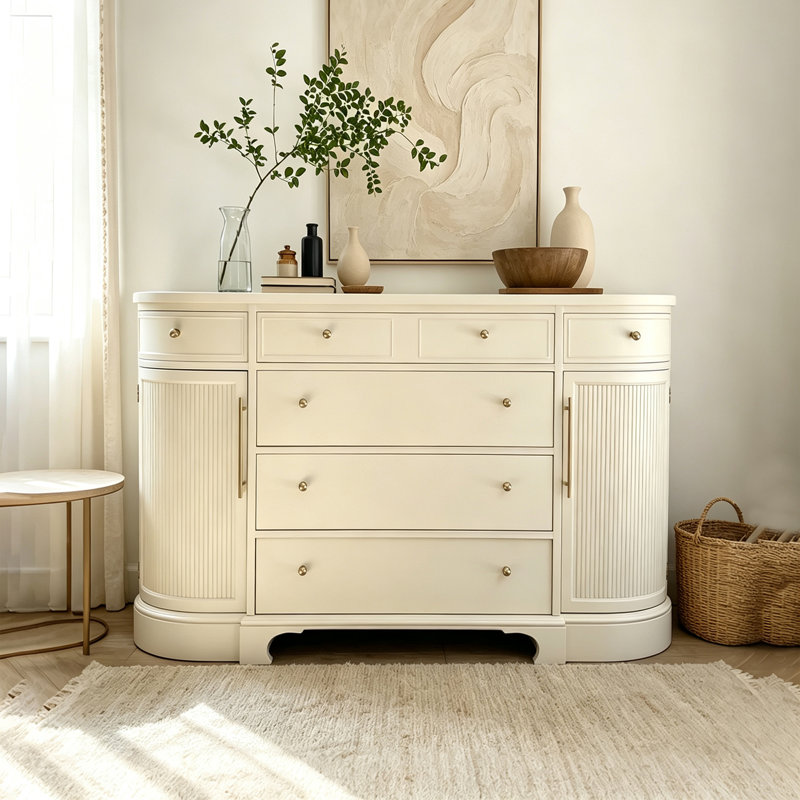 Buffet moderne en bois de grande capacité, 35.43" H x 59.06" W x 19.69" D